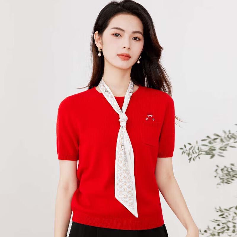 

JESSIE Women s Crew Neck Short Sleeve Pullover Top