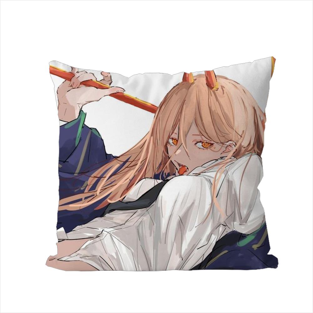 

Chainsaw Man Pillow Case For Car Sofa Decorative Home Doublesided Print Plush Square Throw Pillow Cushion Cover 30x30cm