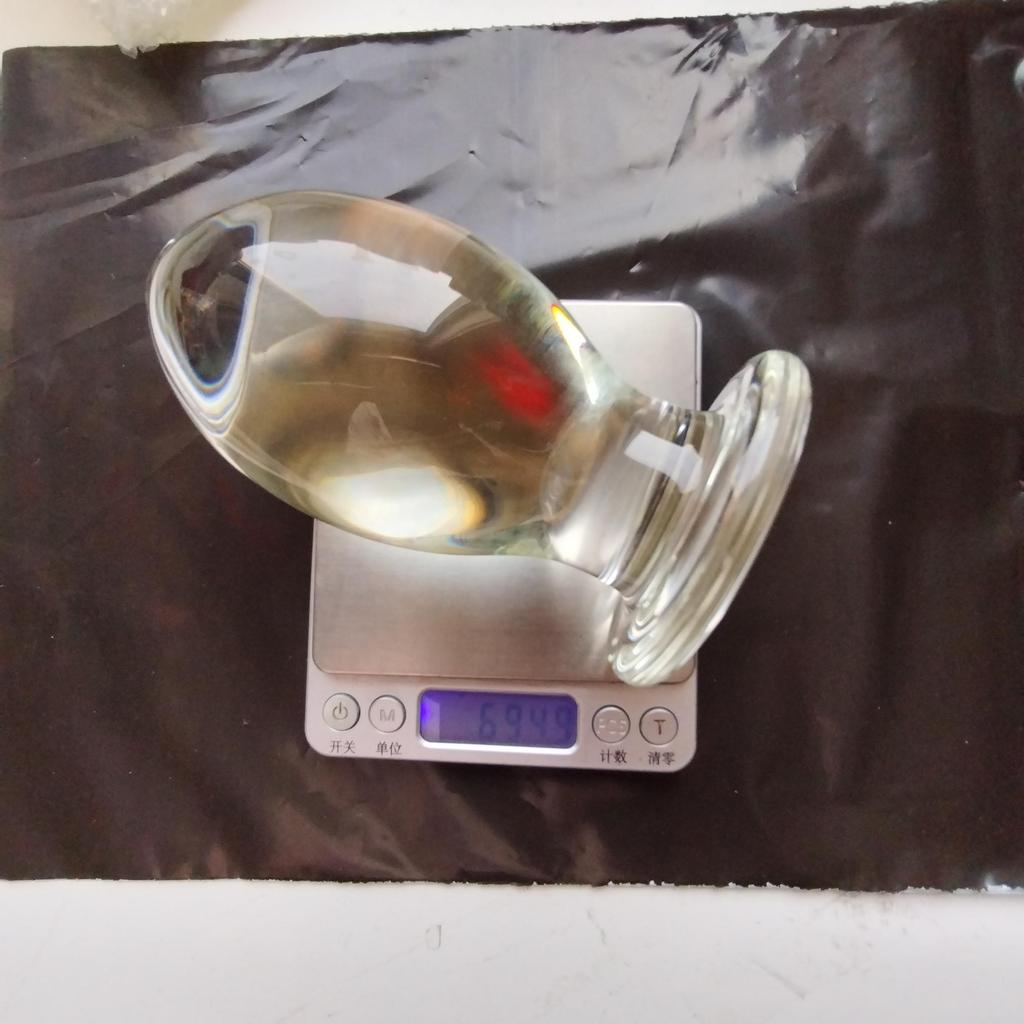 VaHppy Huevo de pato suave, tapón Anal de vidrio Extra grande, 780g, 7cm, SM, Juguetes sexuales BDSM para adultos gay, productos masturbadores femeninos