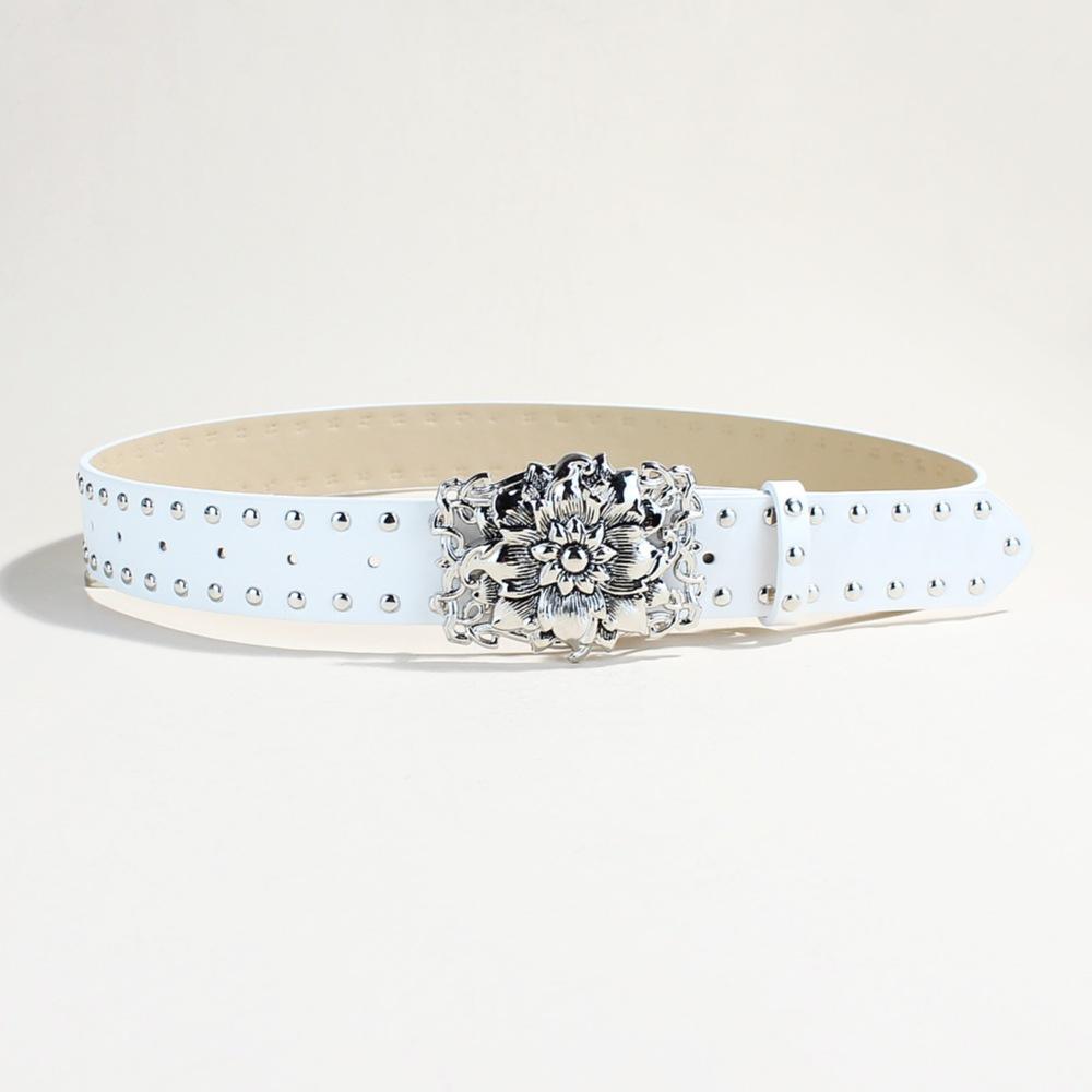 Willow Nails Punk Style Wide Belt Personalized Women'S Jeans Universal Belt