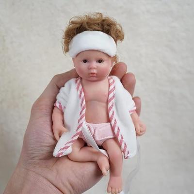 15 Cm Soft Touch Full Vinyl Body Reborn Doll Can Bath Real Looking Mini Simulation Bebe Rebirth Doll Change Clothes Play House Baby Doll Toys for Kids