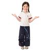 LUSON Girls' Summer Henry Collar Color-block Short Sleeve T-shirt