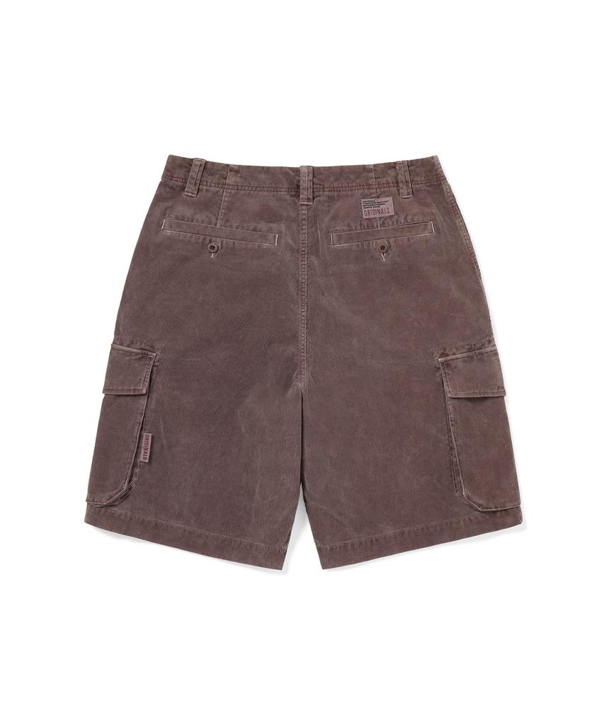 THISISNEVERTHAT Overdyed Corduroy Cargo Short Burgundy
