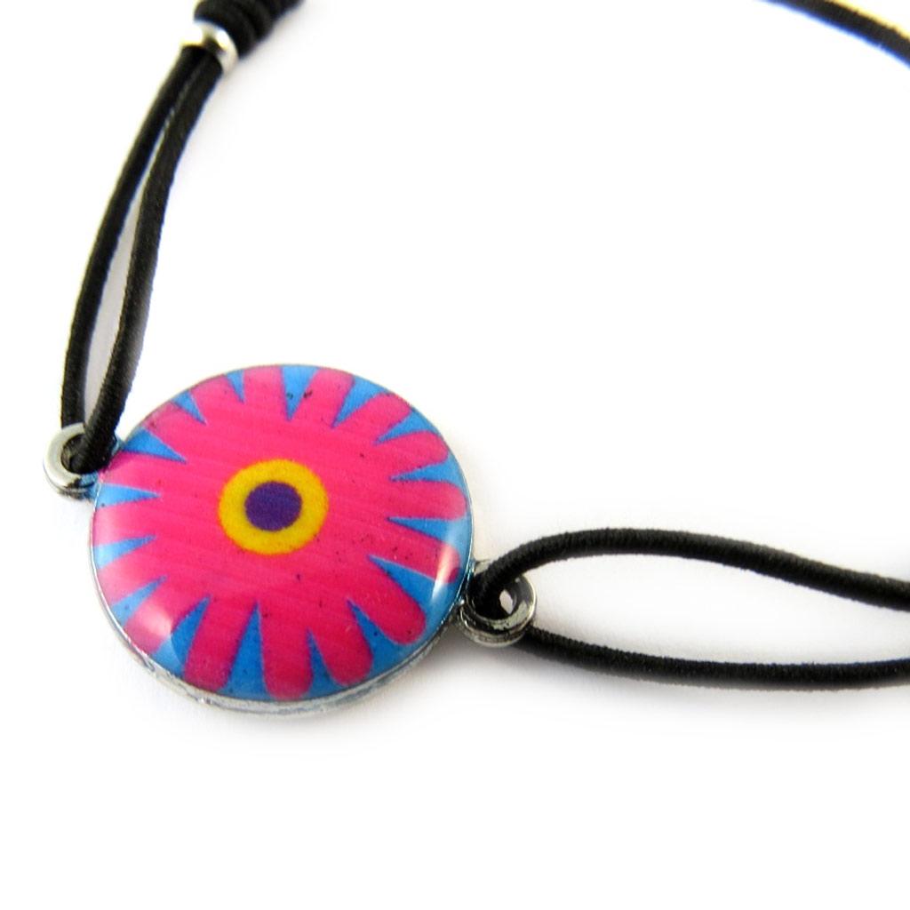 Les Trésors De Lily [N7329] - Bracelet fantaisie 'Kilimanjaro' rose bleu