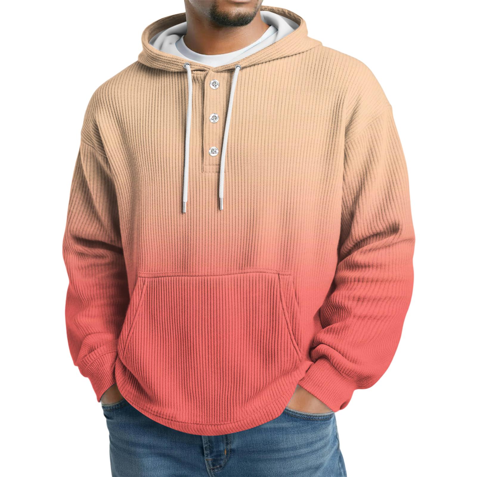 Men s Knit Hooded Sweatshirt Casual Long-Sleeve Sweatshirt XL арбуз красный