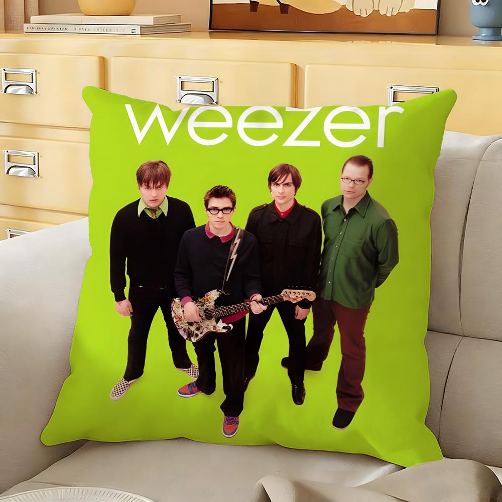 Rock band wweezer Cushion Cover Soft Durable Reversible Pillow Cover Home Car MultiScene Daily Comfort Pillowcase