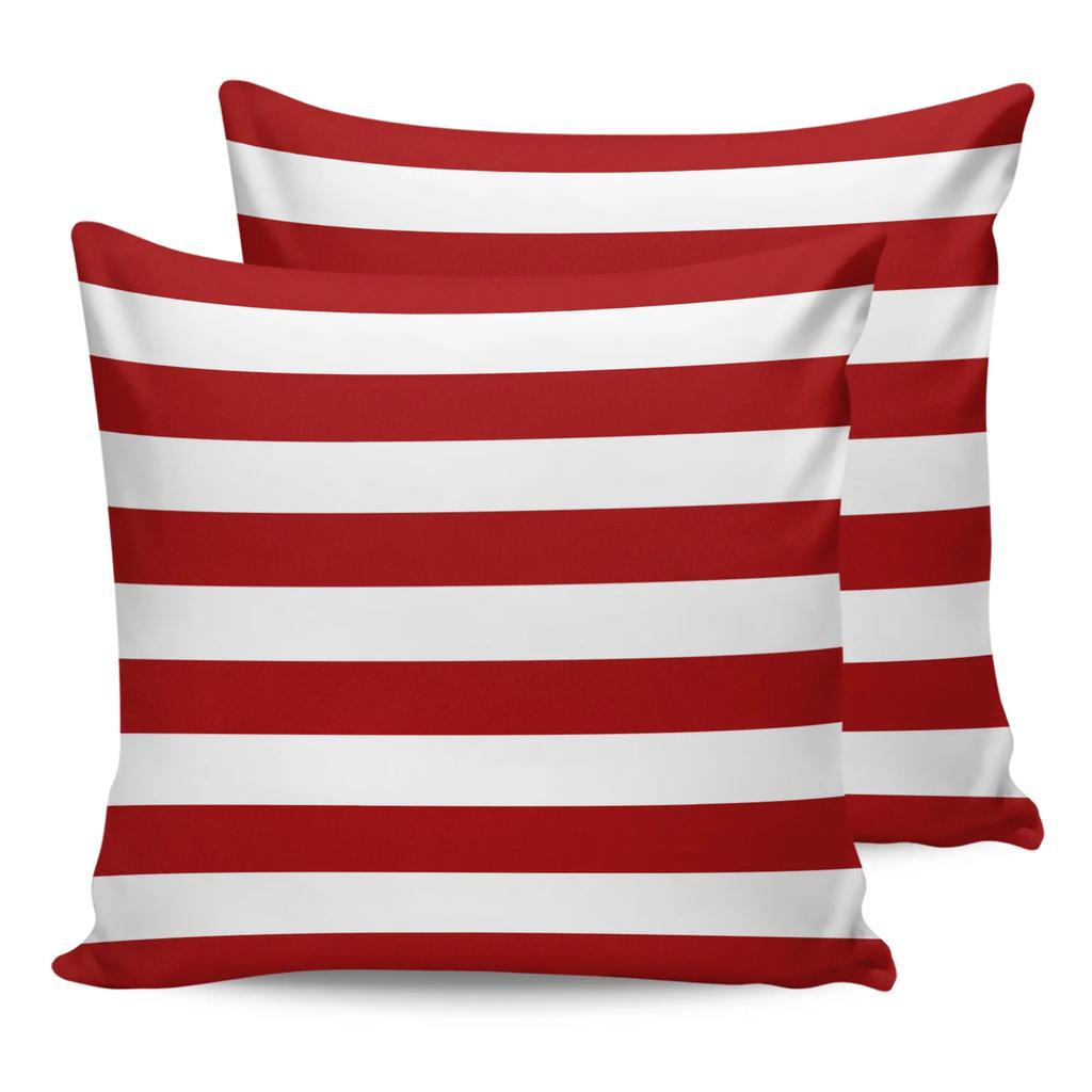 Navy Blue White Stripes Waterproof Pillow Cover Home Office Decoration Pillow Case Chair Sofa Cushion Cover