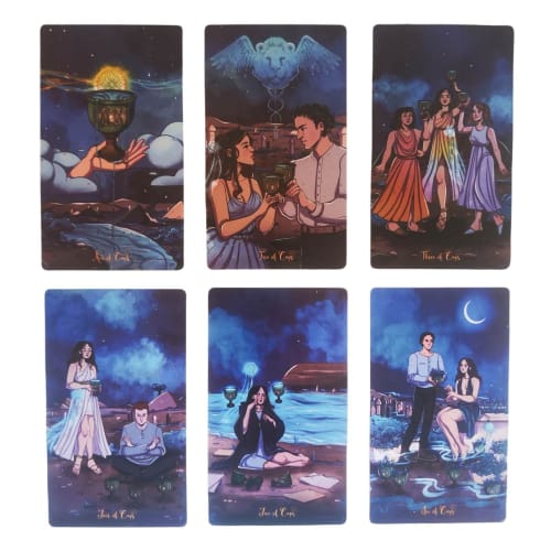 Zwxqe Tarot Deck, Nomad Tarot Card Book, Portable Deck with English Guidebook, Interactive 78-Card Set, for Tarot Lovers, Beginners, Enthusiasts, and