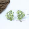 Summer New Style flower design Natural peridot earrings 925 sterling silver elegant women fine jewelry Daily wear