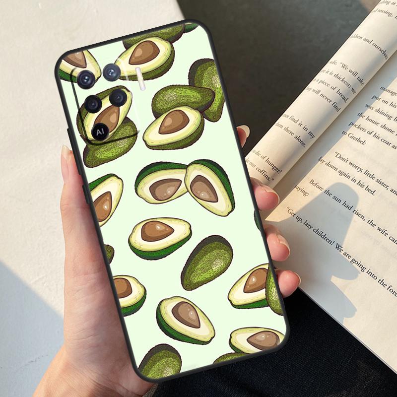 Avocado Pear Papaya Pomegranate Case For Oppo A54 A74 A94 A17 A57 A77 A76 A16 A96 A18 A60 A80 A40 A38 A58 A78 A98 A15 A5 Pro