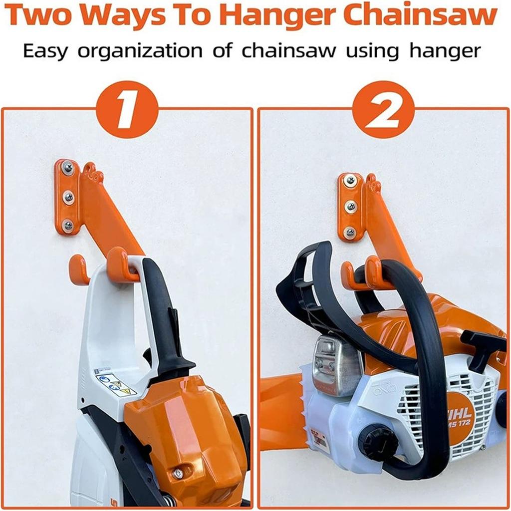 Chainsaw Hanger, 1 Pack Chainsaw Wall Mount, Heavy Duty Chainsaw Holder, Garage Organization Garage Storage  Organizer Mounted Chainsaw Rack