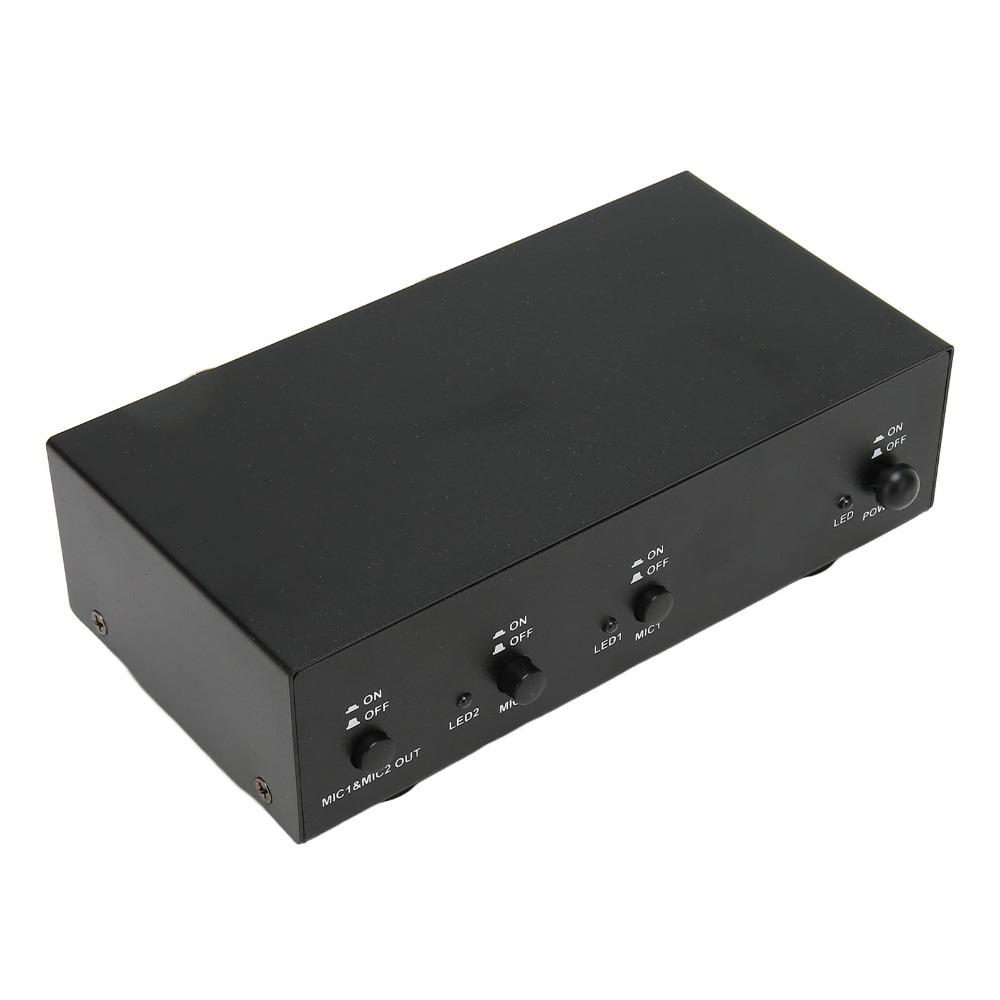 High Stability 48V Phantom Power Supply With XLR Cable 2 Channel For Condenser Microphone