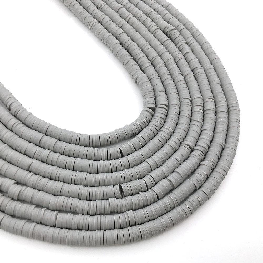 

3-6mm Colored Polymer Clay Slices - Round Tube for DIY Bracelets & Jewelry - Handmade Spacer Clay Beading Strands 4mm, 40cm strand