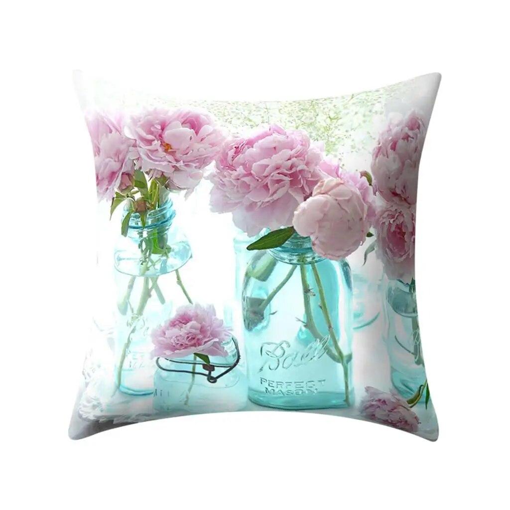 Rose flower pattern Pillowcase Living Room Sofa Chair Bed Cushion cover Wedding party decoration Birthday gift Home