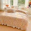 Fresh Style Cotton Bedding Set Floral Duvet Cover Princess Bed Sheets Dorm