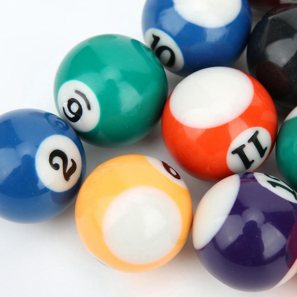 Numbered Billiard Balls Resin Mini Billiard Balls Set Durable Billiard Ball Set Home Practice 32MM