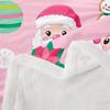 Cartoon Santa Claus Blankets,Merry Christmas Throw Blanket for Kids Girls Boys Teens Room Decor,Snowflake Gingerbread Fleece