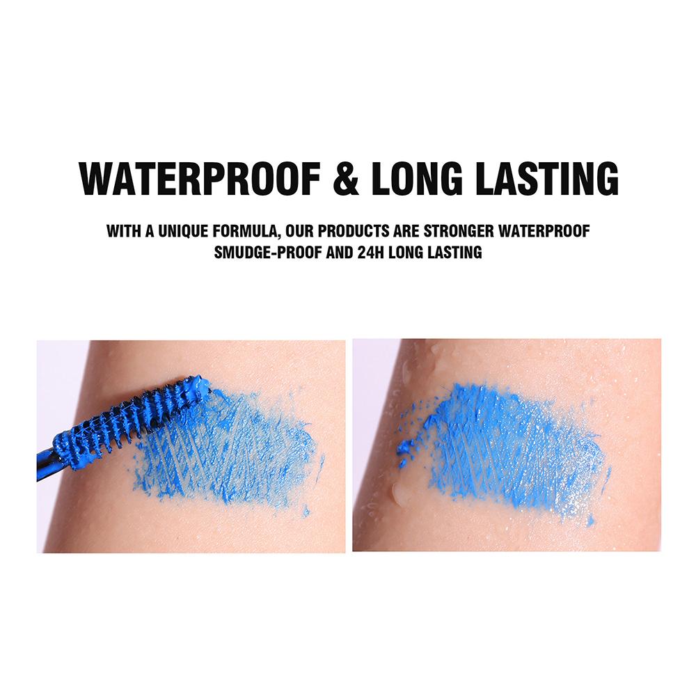 Fluorescerende mascara Kleur Onschadelijk Uitgebreid Waterdicht Langdurig Vlekvrij Geschikt voor festivalfeesten