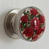 Maniglia per Porta in Resina Retro Fatta a Mano Cristalli Fiori Trasparenti Ferramenta Decorativa per Camera da Letto Ispirata alla Natura Ristrutturazioni Casa