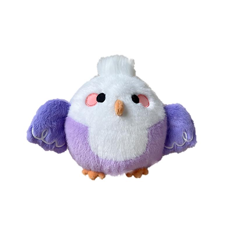 1018Cm Peluche d'Oiseau Moelleuse Jouet en Peluche Perroquet Rempli Violet Noir Bleu Vert Animal de dessin animé Peluche Décoration de Maison Cadeau 10cm pendant