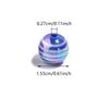 10pcs Acrylic Plated Color Beads UV Loose Round Ball Bead for DIY Beadable Pen Jewelry Making Bracelet Phone Chain Materials