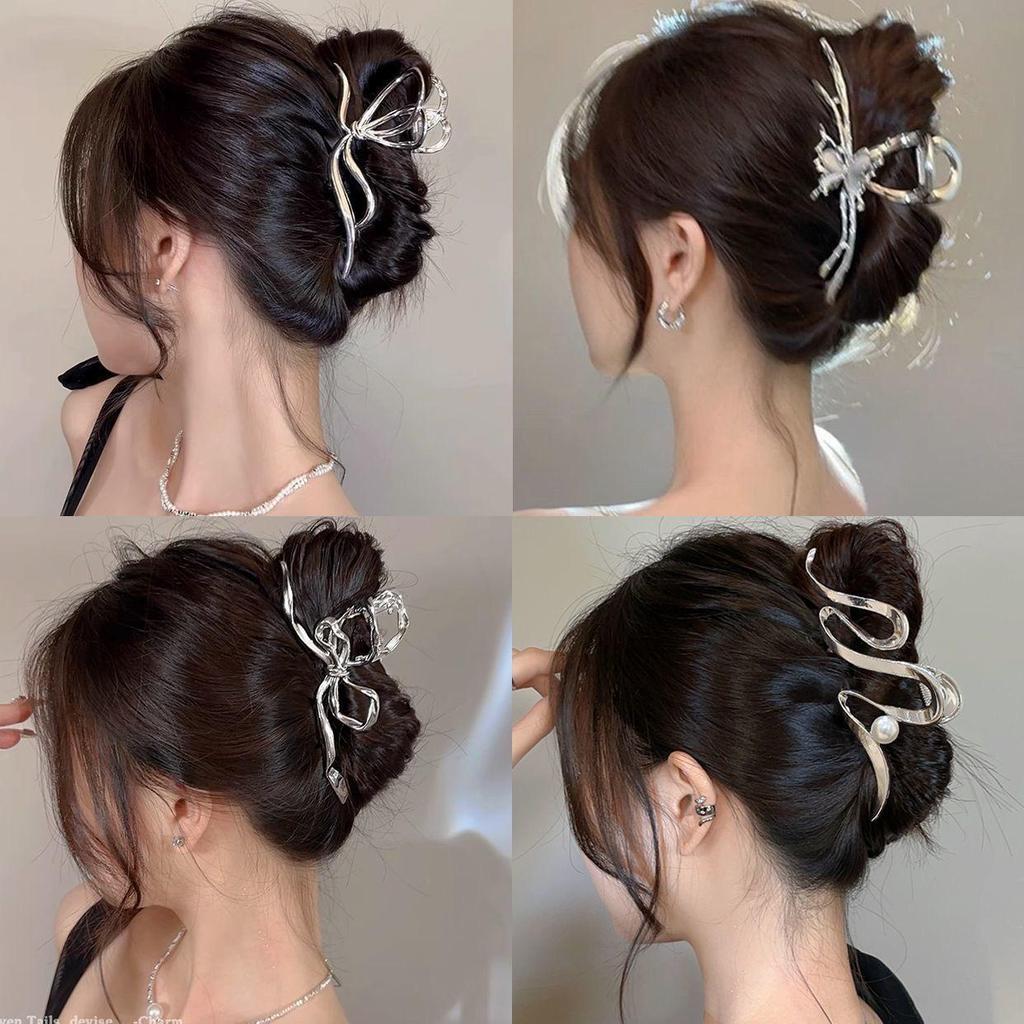High-End Metal Butterfly Hair Clip for Women - Large, Elegant 2024 Style Shark Clip