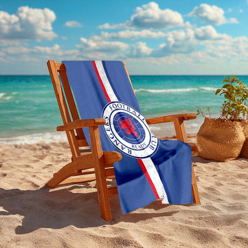 1pc Glasgow Rangers Beach Towel, Comfortable and Thick, and Swimming/Bath/Picnic/Camping Towel, Suitable for Seaside Beaches