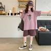 Girls' Sports Two-piece Summer Style, Western Style, Big Girls, Summer Short-sleeved Suit, Children's Casual Summer Clothes