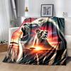 1pc Lion Roar  Cartoon Character Decorative Blanket for Room