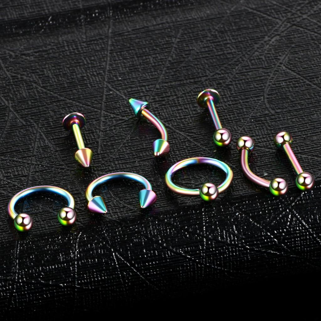 Stainless Steel Nose / Lip Eyebrow Hoop Earrings Tragc Piercings