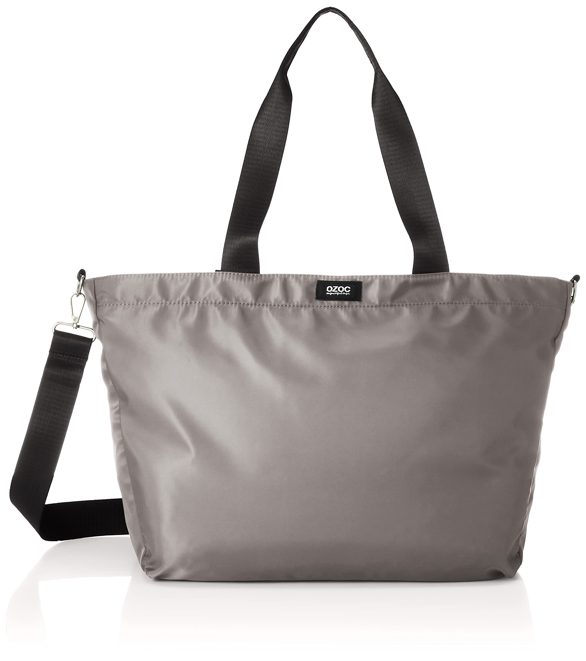 OZOC Soria 50267 Женская сумка через плечо, Сумка-тоут, 2-в-1, Сумка через плечо/на плечо, Водоотталкивающий нейлон, Серый
