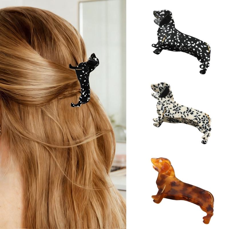 Stylish Acetate Dachshund Hair Clip Elegant Hairpin Fashion Accessory Costume Hairpiece For Women Girls