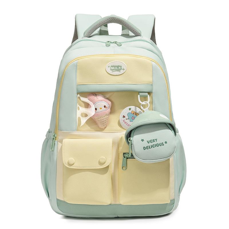 Sweet Backpack Female Junior High School Student Bar Large Capacity Schoolbag High Value Student Backpack Female