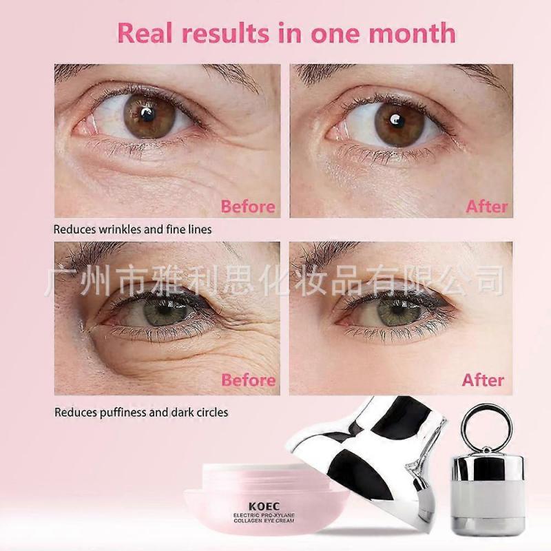 Crème raffermissante pour le cou AH-8 et Crème pour les yeux à massage électrique - Ensemble raffermissant et revitalisant pour le cou et les yeux pour une peau ferme et lisse, lignes fines, anti-rides,