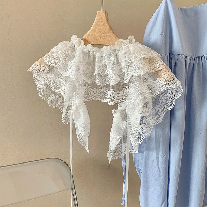 

Korea 2025 New Arrival Spring and Summer Heavy Industry Shoelace Lace Stringy Selvedge Shorts Fart Curtain Apron Curtain Pants Expansion Skirt Women White Flower Flower