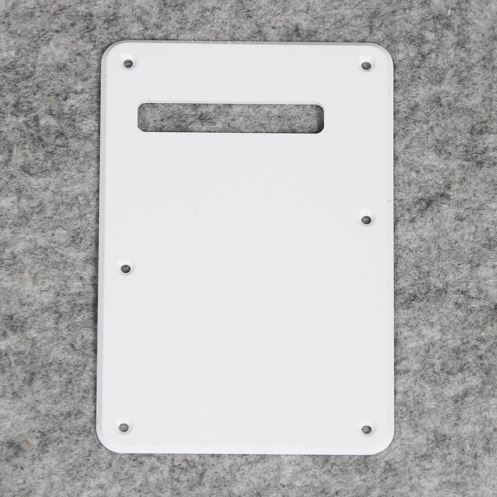 FLEOR 1Ply White Guitar Back Plate Backplate Tremolo Cavity Cover with Screws for FD ST Guitar