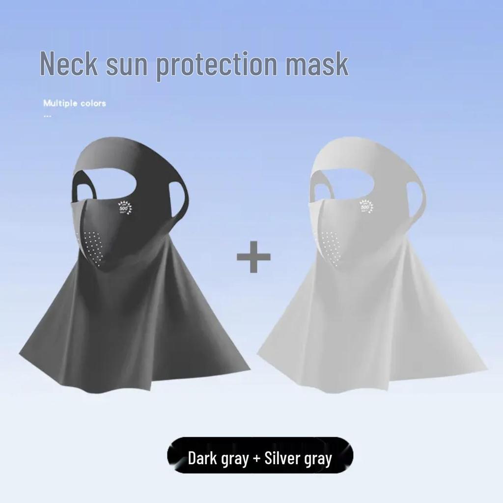 Women's Full Face UV Protection Ice Silk Mask for Summer Cycling