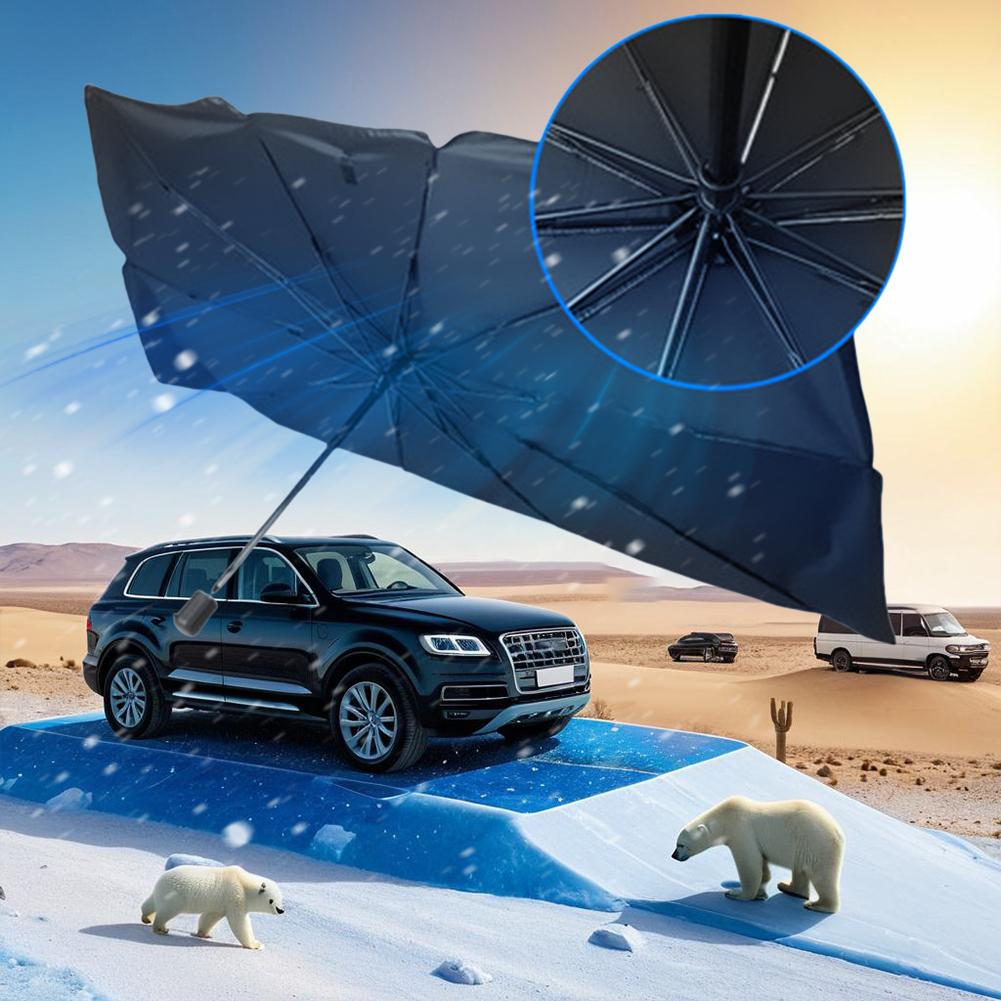 Windshield Sun Shade Umbrella Foldable Keeps Vehicle Cool Windshield UV Ray Reflector Windshield Sun Visor Blocks UV Rays Block