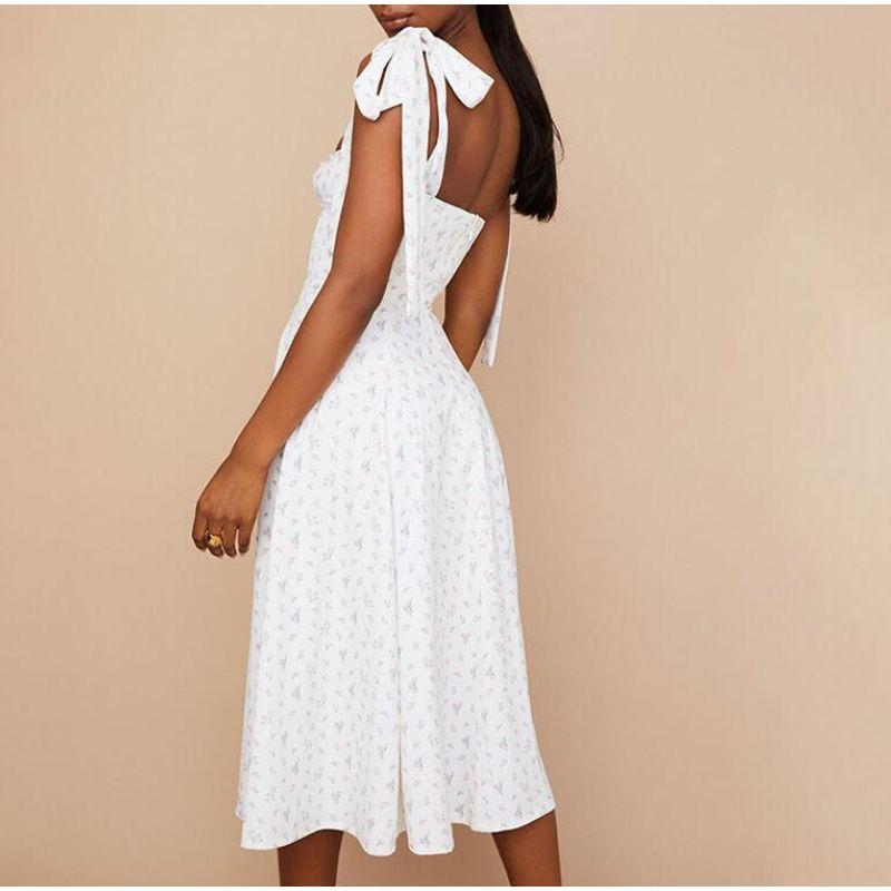 Summer New Printed Sexy Split Slip Dress