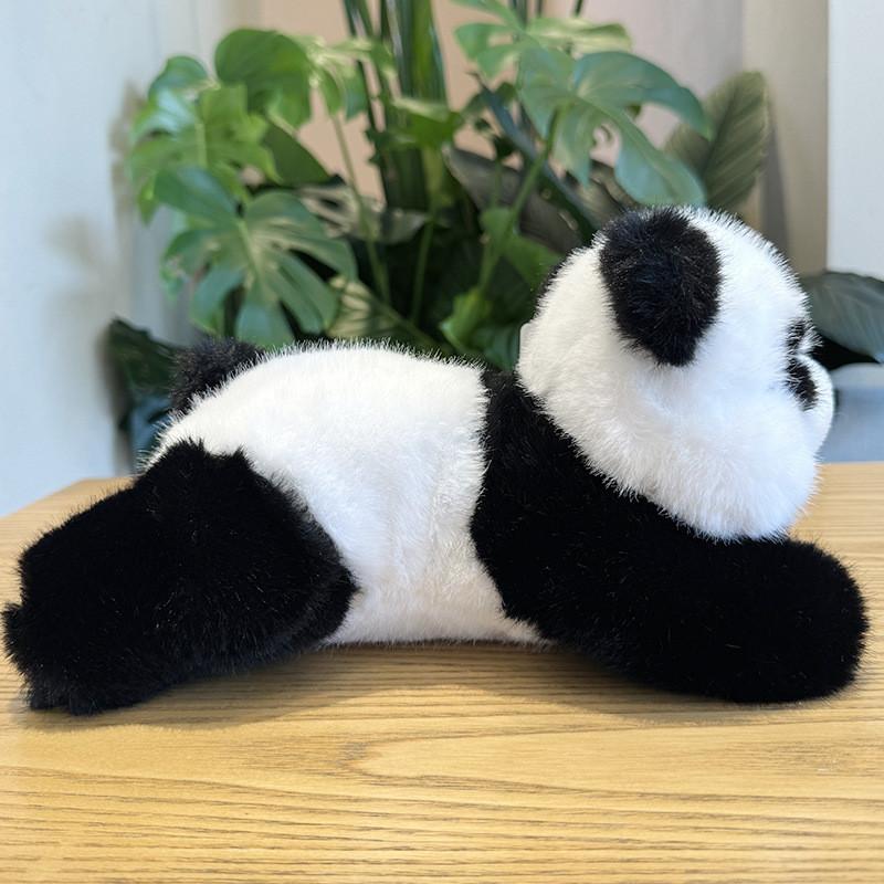 Cute Panda Plush Toy Stuffed Animal Doll Realistic Gift For Girlfriend 23cm