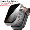 Metall Glas+Hülle Für Apple Watch 9 8 7 6 5 4 Serie Displayschutz Ändern zu Ultra i watch 45mm 44 41 40mm Schutz der Privatsphäre