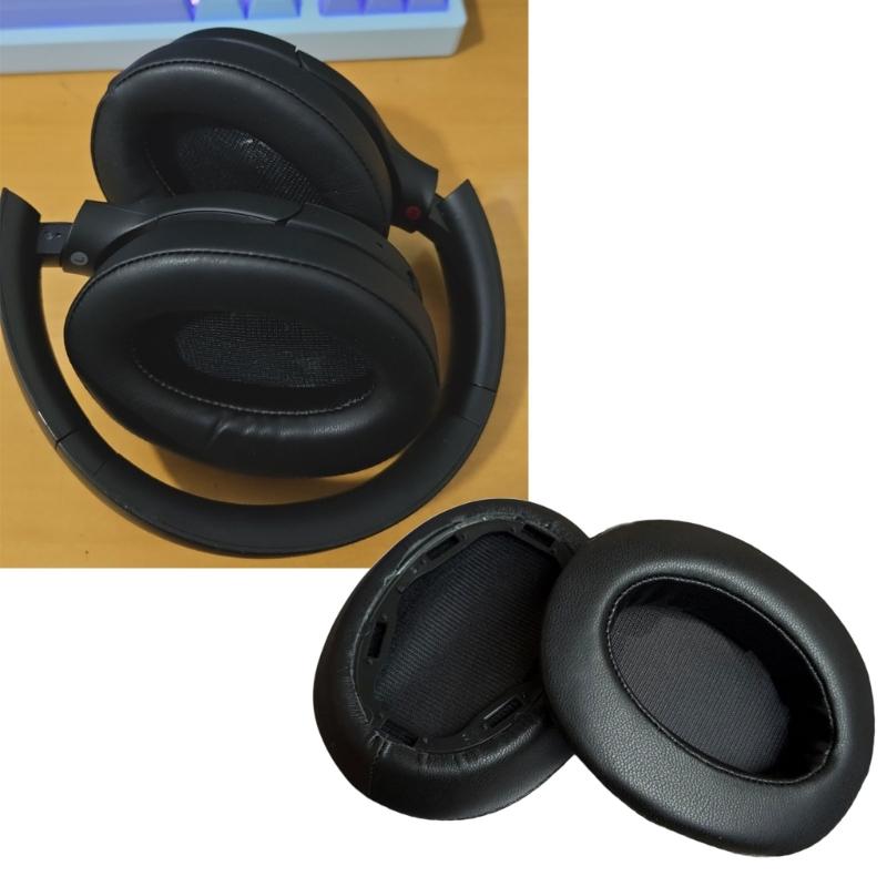 Polyester Composite Lambskin Headphone Cushions Strong Replacement Ear Covers Noise Reducing Pair for WH-H910N