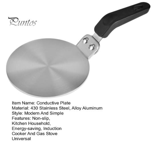 Placa difusora de calor para fogão a gás 5,1/7,8 polegadas redonda adaptador de indução térmica condutiva com alça anti-escaldante para distribuição uniforme de calor utensílios de cozinha