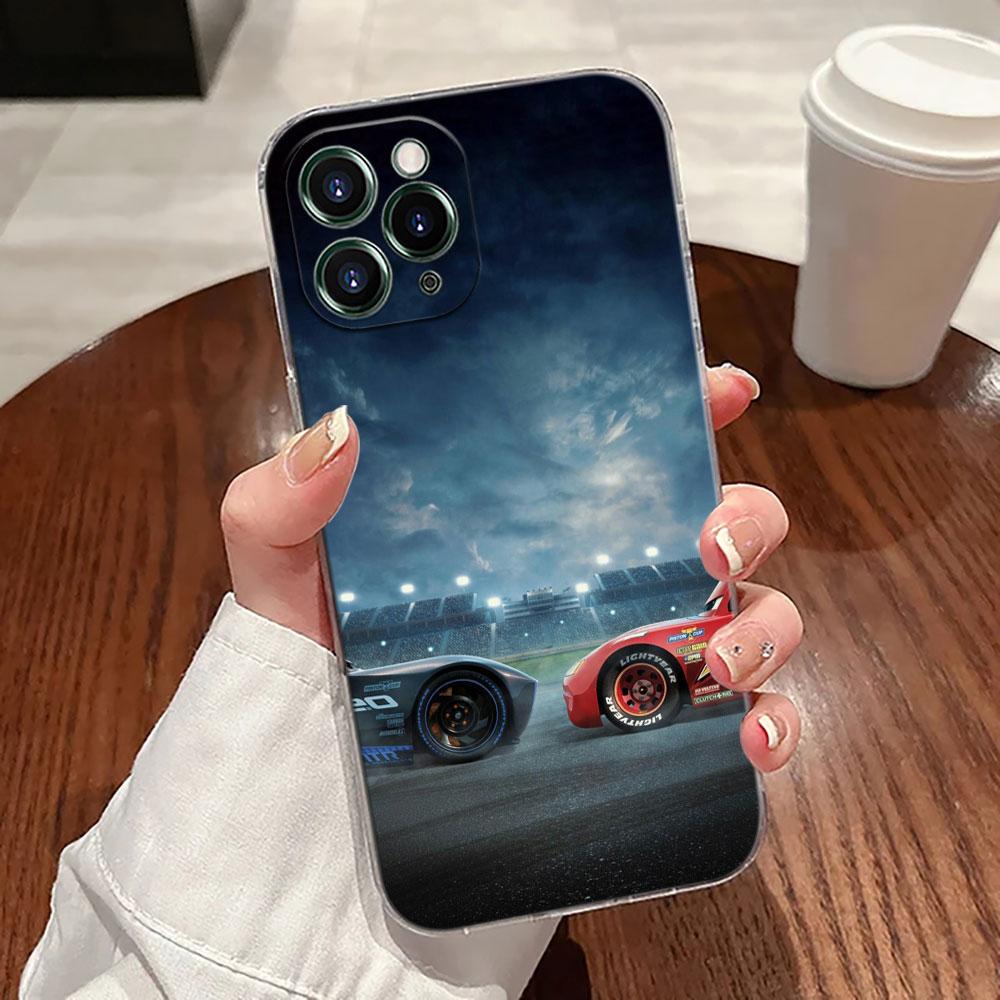 Cartoon 95 Lightning McQueen Cars Phone Case For iPhone 17 Pro Max 17E 11 12 13 14 15 16 Pro Max Plus 17 Air 16E 7 XS Soft Cover