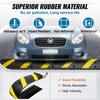 6 Ft/72'' Rubber Speed Hump, 2 Channel, 22000 Lbs Load Capacity Heavy Duty Traffic Speed Bump, with High Reflective Yellow Strip 4 Expansion Screws