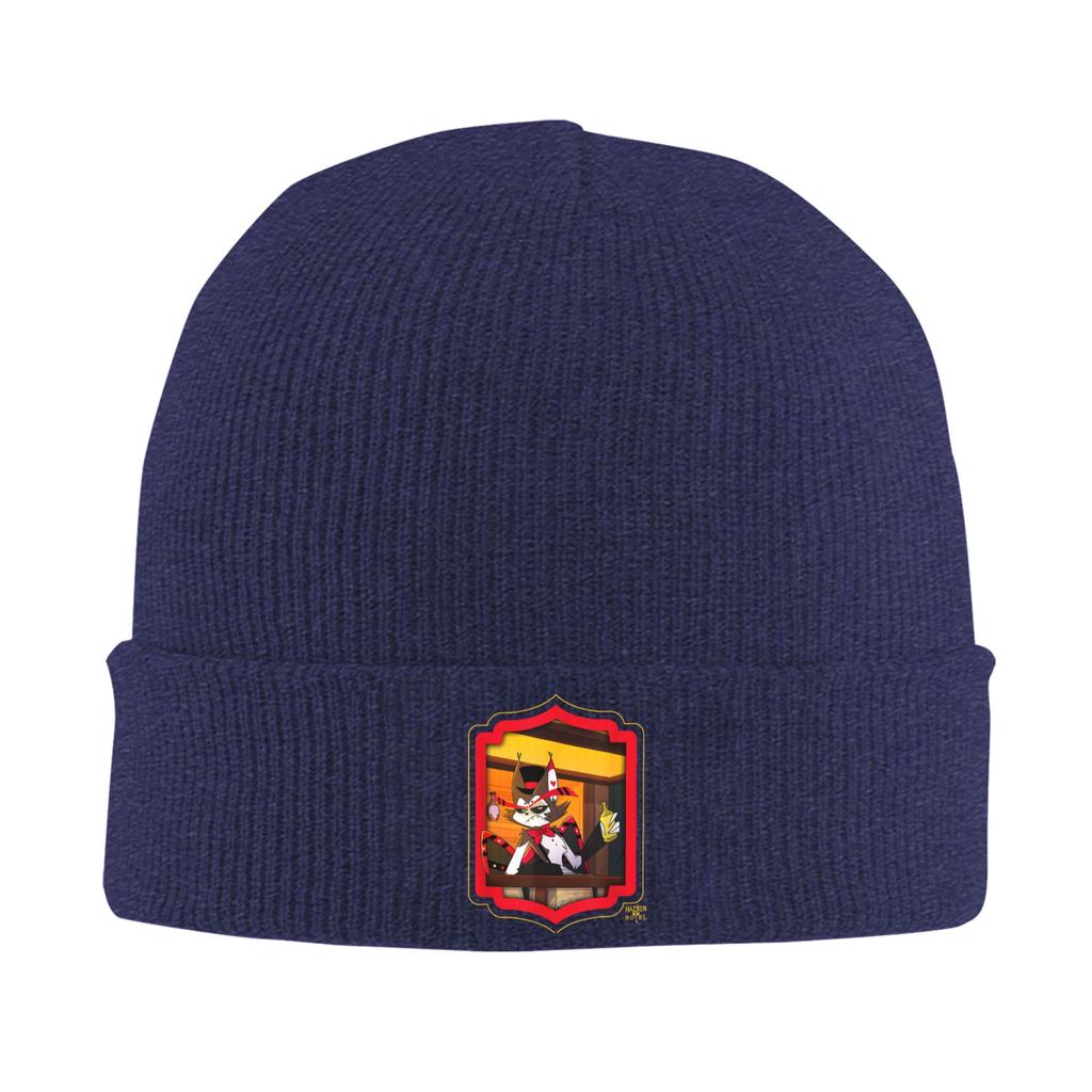 Hazbins Hotels Husk Beanie Hats Skullies Beanies Men Women Unisex Vintage Elastic Caps Autumn Winter Kpop Printed Bonnet Hats