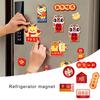 6Pcs 2024 Year of The Dragon Fridge Magnets 2024 Spring Festive Decoration Indoor Outdoor Chinese New Year Sticker Window Wall Decor