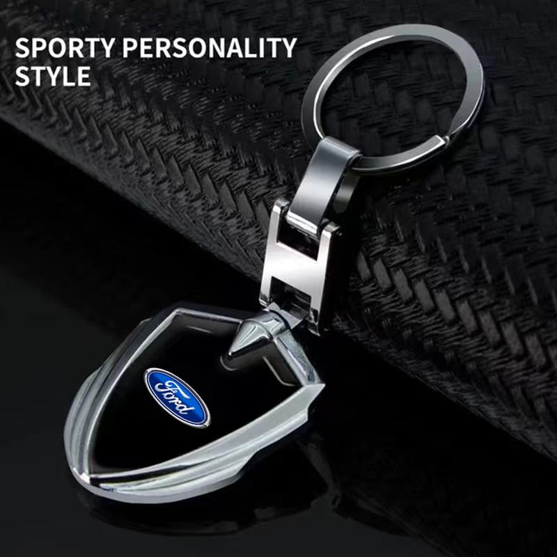 1Pcs 3D Metal Key Rings Car Emblems Keychain For Ford Focus 2 3 4 Mondeo MK1 MK2 MK4 MK3 Fiesta ST Line Kugo Transit Escape Fusion Explorer