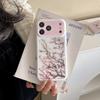 Husă de protecție cu flori de prun roz pentru iPhone 15 Pro, 16 Pro și 17 Pro Max