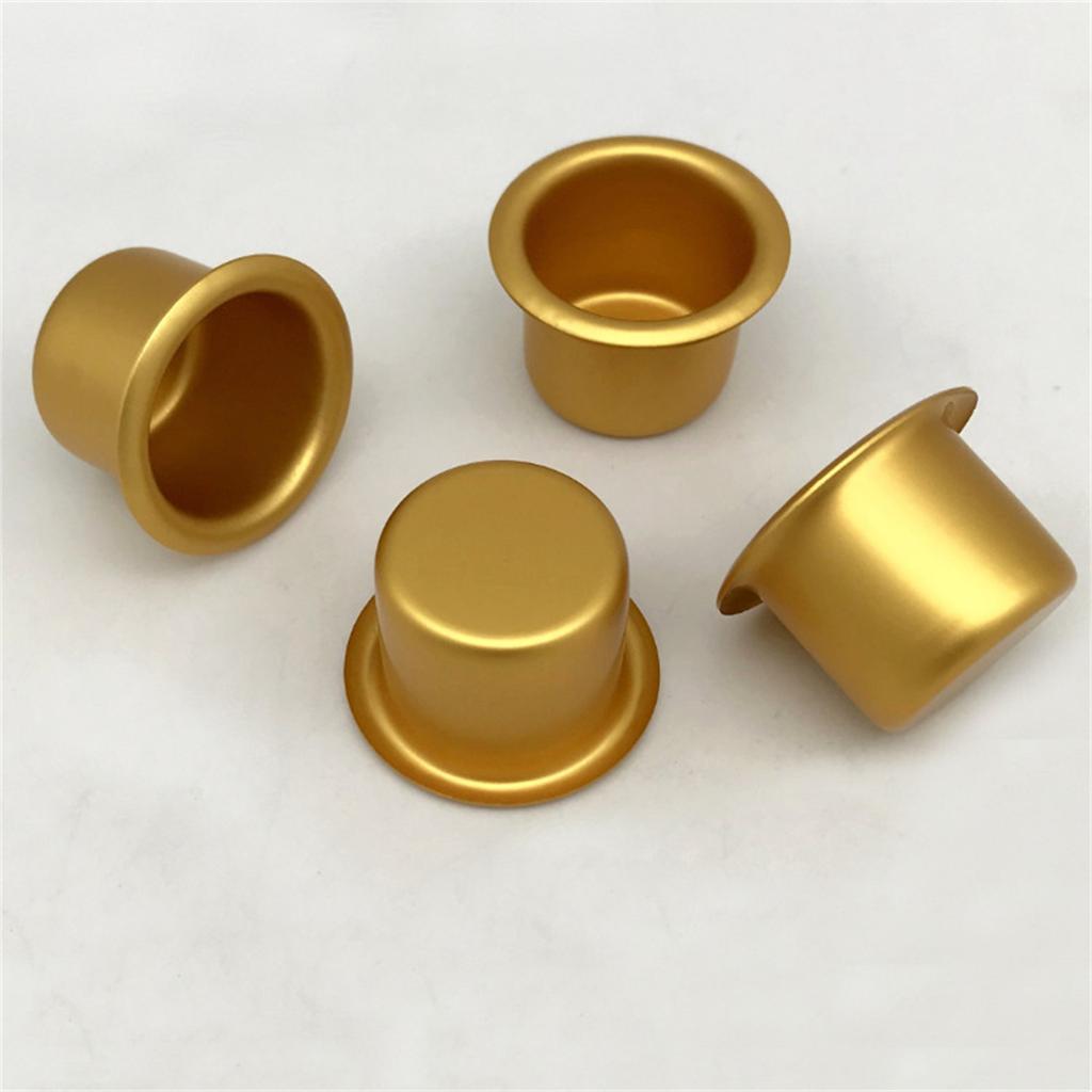 Modern Holiday Candle Cup With Polishing Aluminum Finish Candlestick Liners Case For Christmas Dining Room Decorations